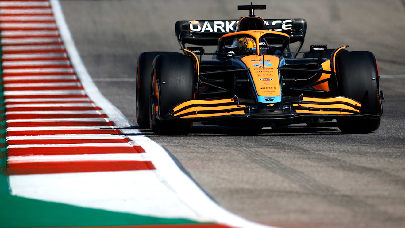 AUSTIN, TEXAS - OCTOBER 22: Daniel Ricciardo of Australia driving the (3) McLaren MCL36 Mercedes on track during final practice ahead of the F1 Grand Prix of USA at Circuit of The Americas on October 22, 2022 in Austin, Texas. (Photo by Jared C. Tilton/Getty Images)