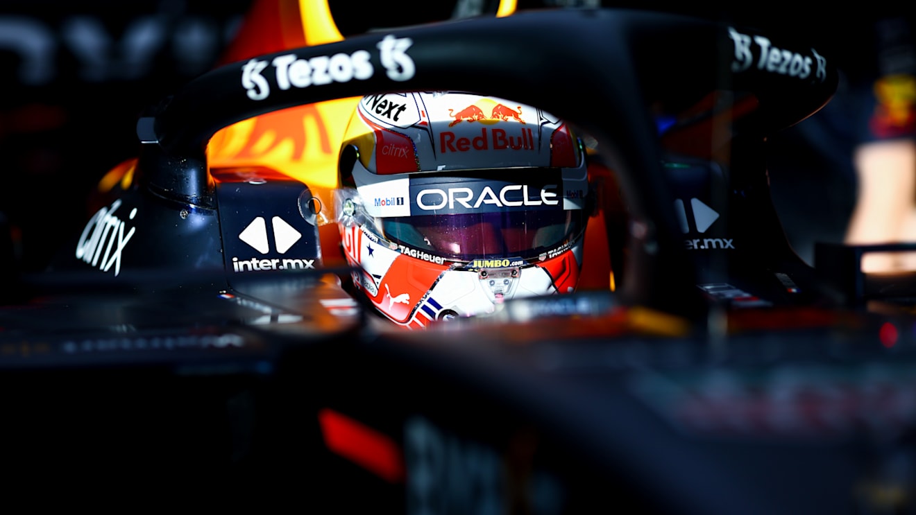 AUSTIN, TEXAS - OCTOBER 22: Max Verstappen of the Netherlands and Oracle Red Bull Racing prepares to drive in the garage during qualifying ahead of the F1 Grand Prix of USA at Circuit of The Americas on October 22, 2022 in Austin, Texas. (Photo by Mark Thompson/Getty Images )