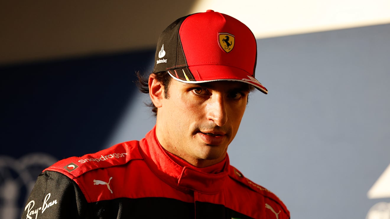 AUSTIN, TEXAS - OCTOBER 22: Pole position qualifier Carlos Sainz of Spain and Ferrari looks on in parc ferme during qualifying ahead of the F1 Grand Prix of USA at Circuit of The Americas on October 22, 2022 in Austin, Texas. (Photo by Jared C. Tilton/Getty Images)