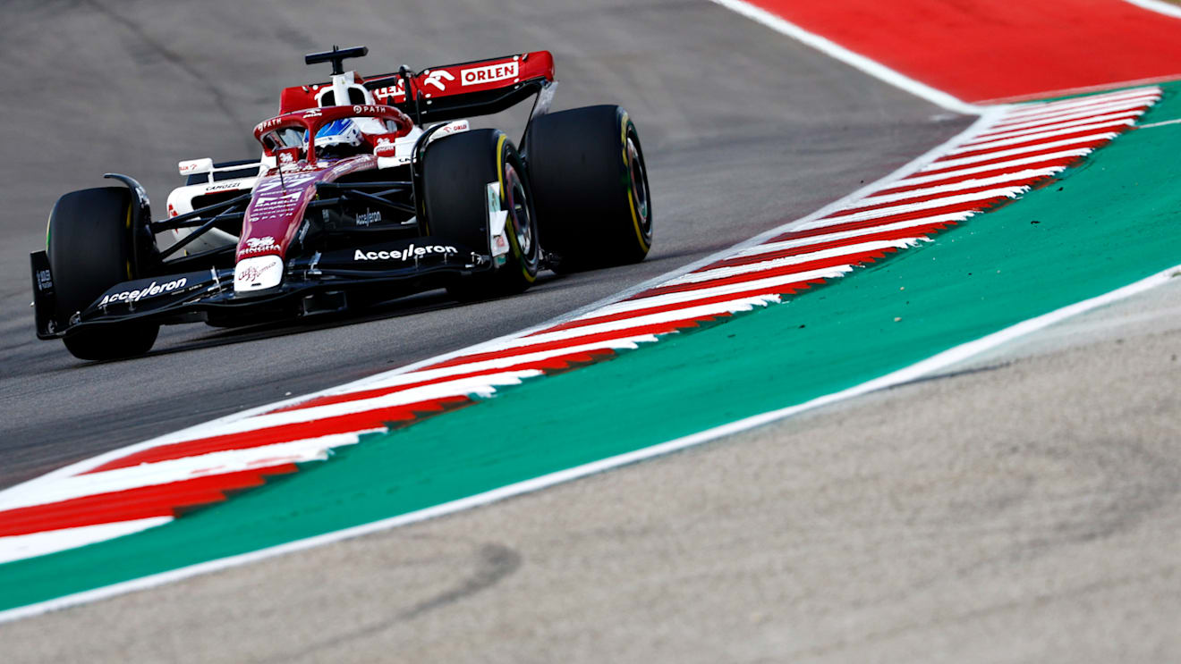 AUSTIN, TEXAS - OCTOBER 23: Valtteri Bottas of Finland driving the (77) Alfa Romeo F1 C42 Ferrari on track during the F1 Grand Prix of USA at Circuit of The Americas on October 23, 2022 in Austin, Texas. (Photo by Chris Graythen/Getty Images)