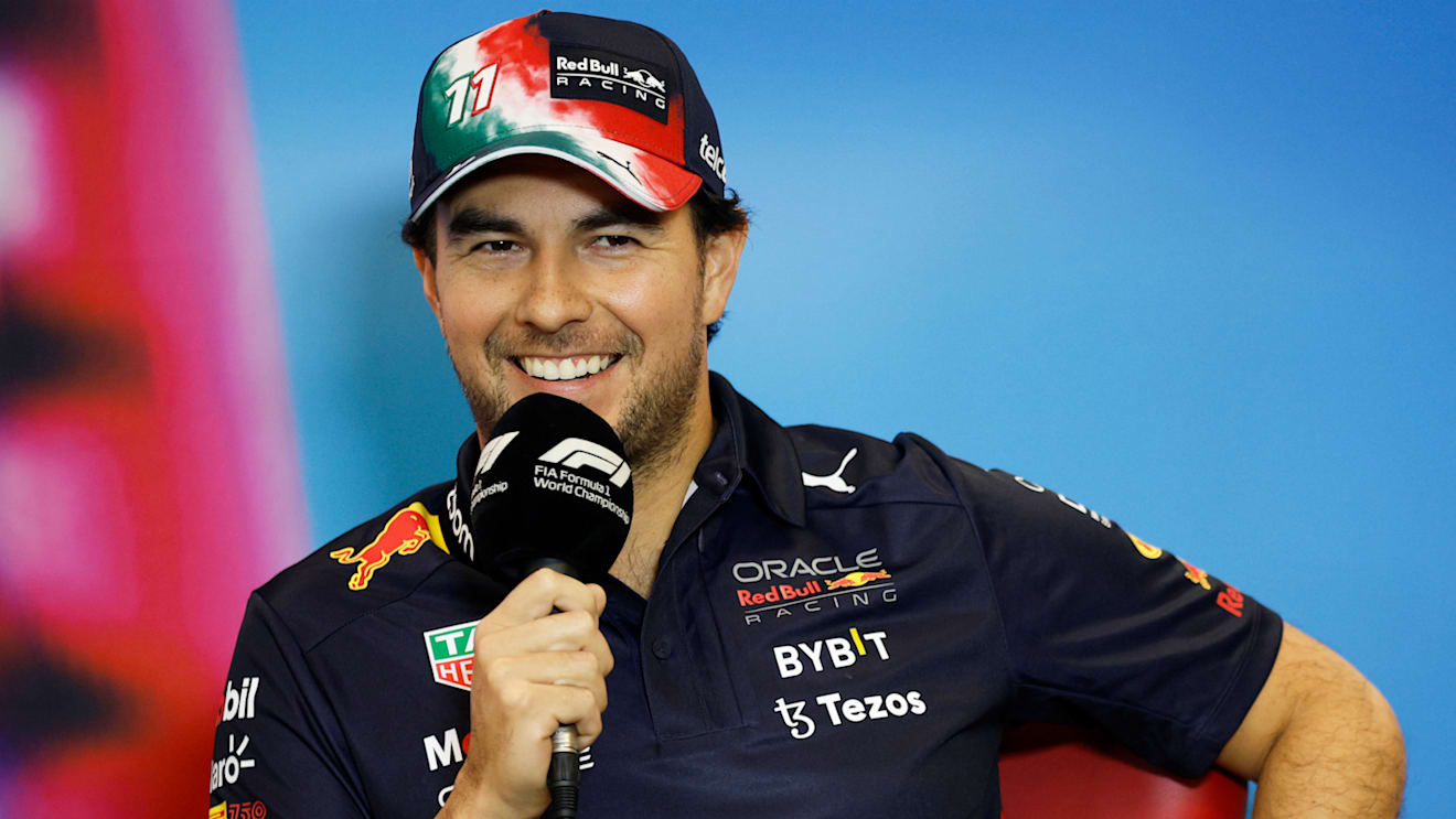 AUSTIN, TEXAS - OCTOBER 20: Sergio Perez of Mexico and Oracle Red Bull Racing attends the Drivers Press Conference during previews ahead of the F1 Grand Prix of USA at Circuit of The Americas on October 20, 2022 in Austin, Texas. (Photo by Jared C. Tilton/Getty Images)