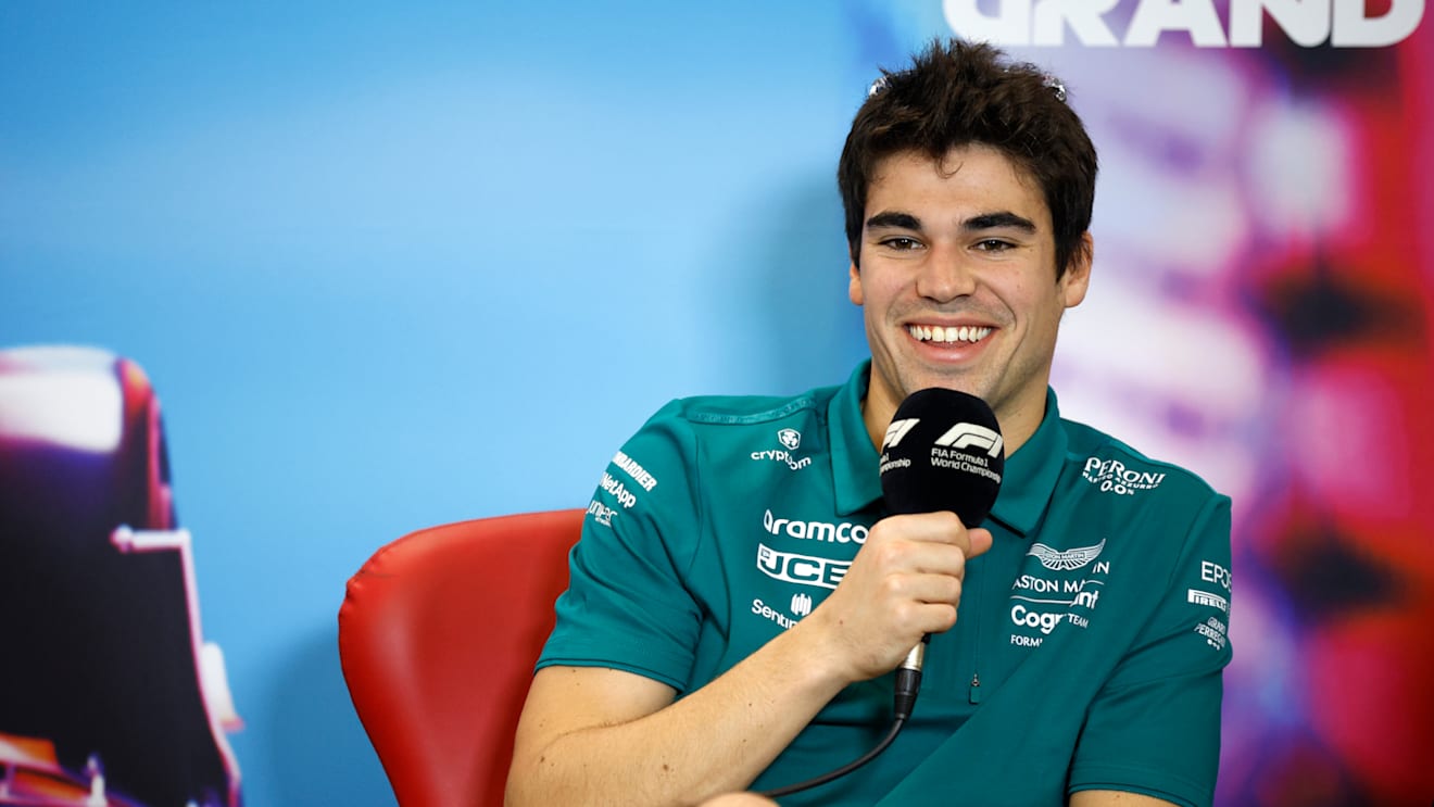 AUSTIN, TEXAS - OCTOBER 20: Lance Stroll of Canada and Aston Martin F1 Team attends the Drivers Press Conference during previews ahead of the F1 Grand Prix of USA at Circuit of The Americas on October 20, 2022 in Austin, Texas. (Photo by Jared C. Tilton/Getty Images)