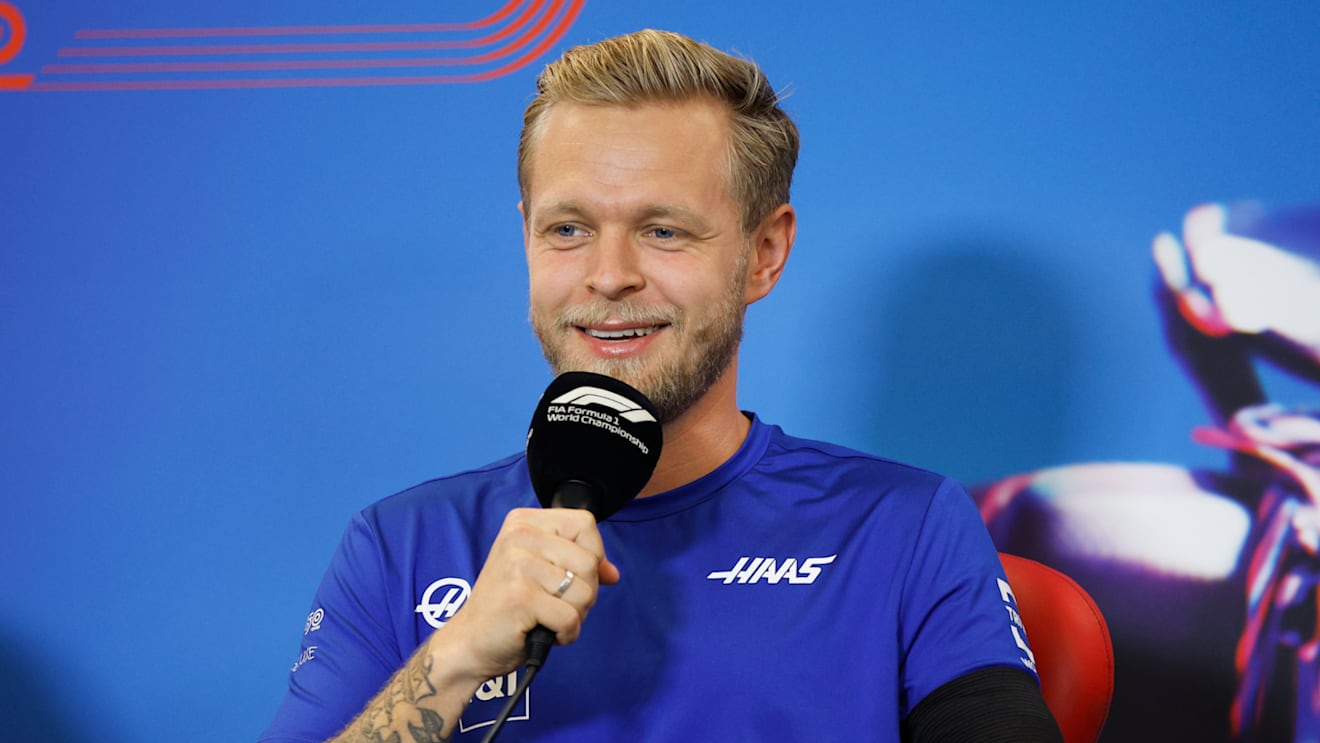AUSTIN, TEXAS - OCTOBER 20: Kevin Magnussen of Denmark and Haas F1 attends the Drivers Press Conference during previews ahead of the F1 Grand Prix of USA at Circuit of The Americas on October 20, 2022 in Austin, Texas. (Photo by Jared C. Tilton/Getty Images)