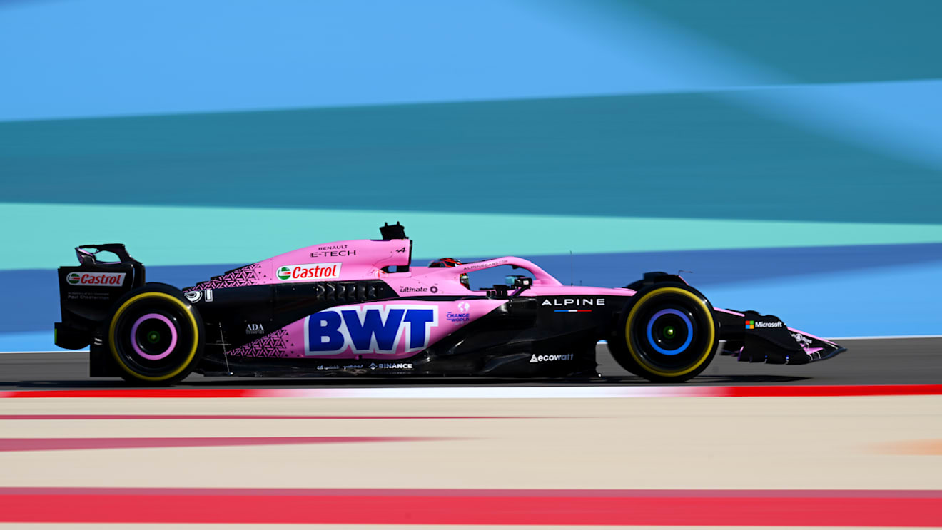 BAHRAIN, BAHRAIN - MARCH 03: Esteban Ocon of France driving the (31) Alpine F1 A523 Renault on track during practice ahead of the F1 Grand Prix of Bahrain at Bahrain International Circuit on March 03, 2023 in Bahrain, Bahrain. (Photo by Clive Mason/Getty Images)