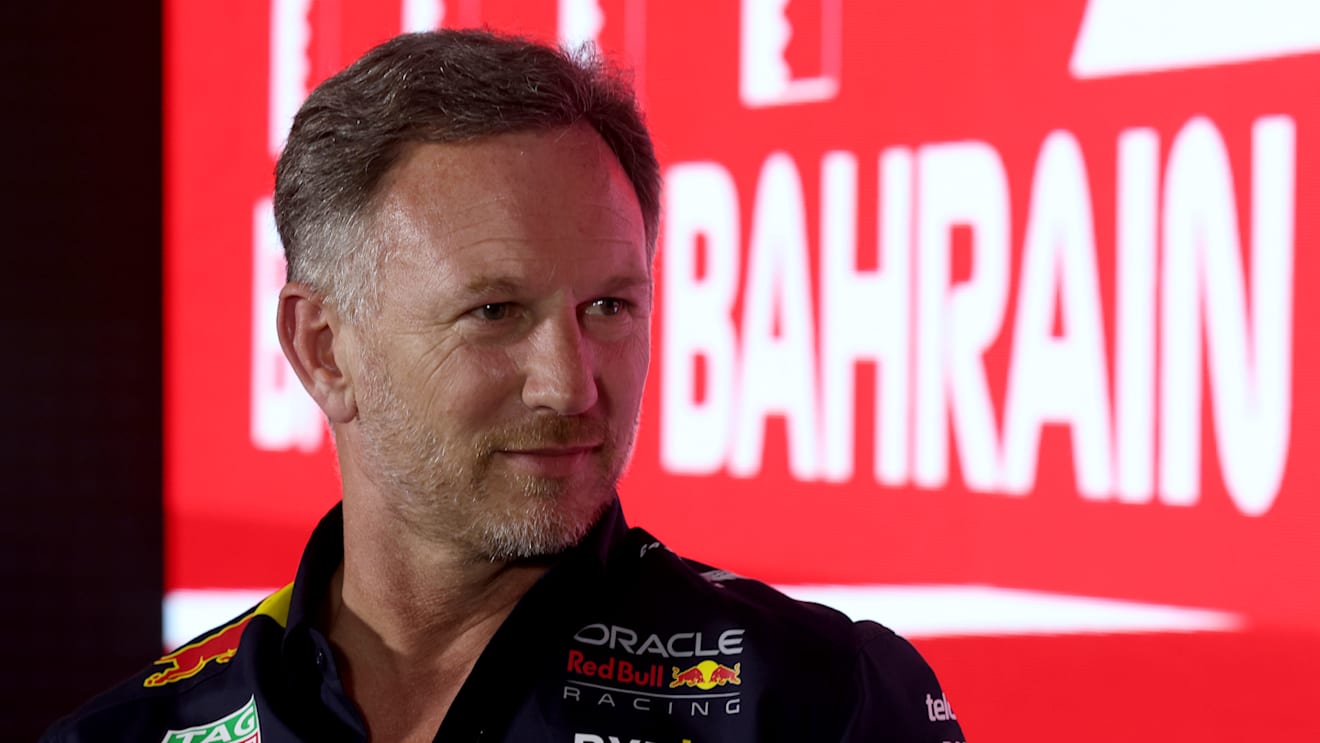 BAHRAIN, BAHRAIN - MARCH 03: Red Bull Racing Team Principal Christian Horner attends the Team Principals Press Conference during practice ahead of the F1 Grand Prix of Bahrain at Bahrain International Circuit on March 03, 2023 in Bahrain, Bahrain. (Photo by Lars Baron/Getty Images)