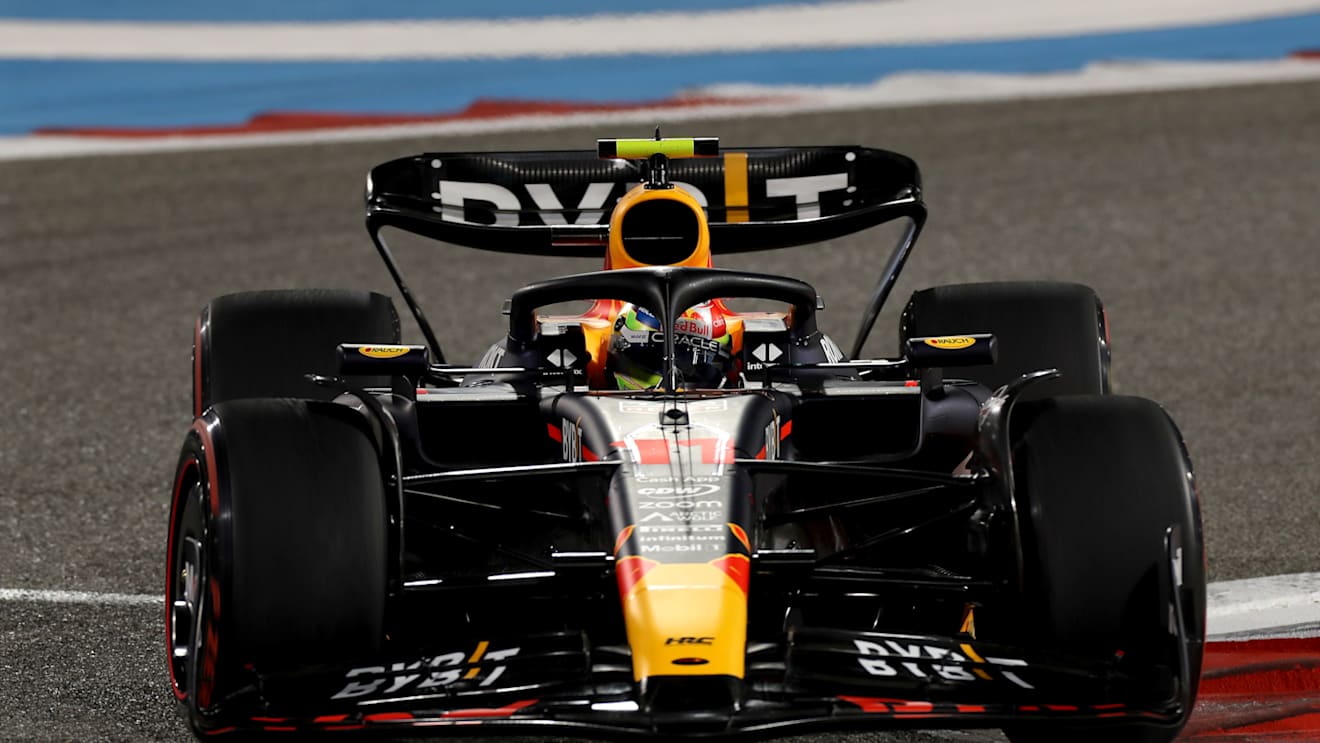 BAHRAIN, BAHRAIN - MARCH 03: Sergio Perez of Mexico driving the (11) Oracle Red Bull Racing RB19 on track during practice ahead of the F1 Grand Prix of Bahrain at Bahrain International Circuit on March 03, 2023 in Bahrain, Bahrain. (Photo by Peter Fox/Getty Images)