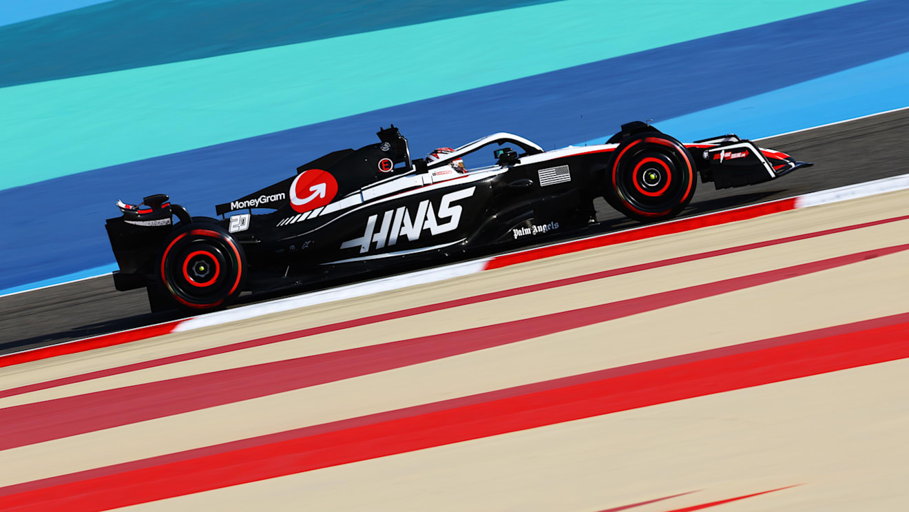 BAHRAIN, BAHRAIN - MARCH 04: Kevin Magnussen of Denmark driving the (20) Haas F1 VF-23 Ferrari on track during final practice ahead of the F1 Grand Prix of Bahrain at Bahrain International Circuit on March 04, 2023 in Bahrain, Bahrain. (Photo by Mark Thompson/Getty Images)