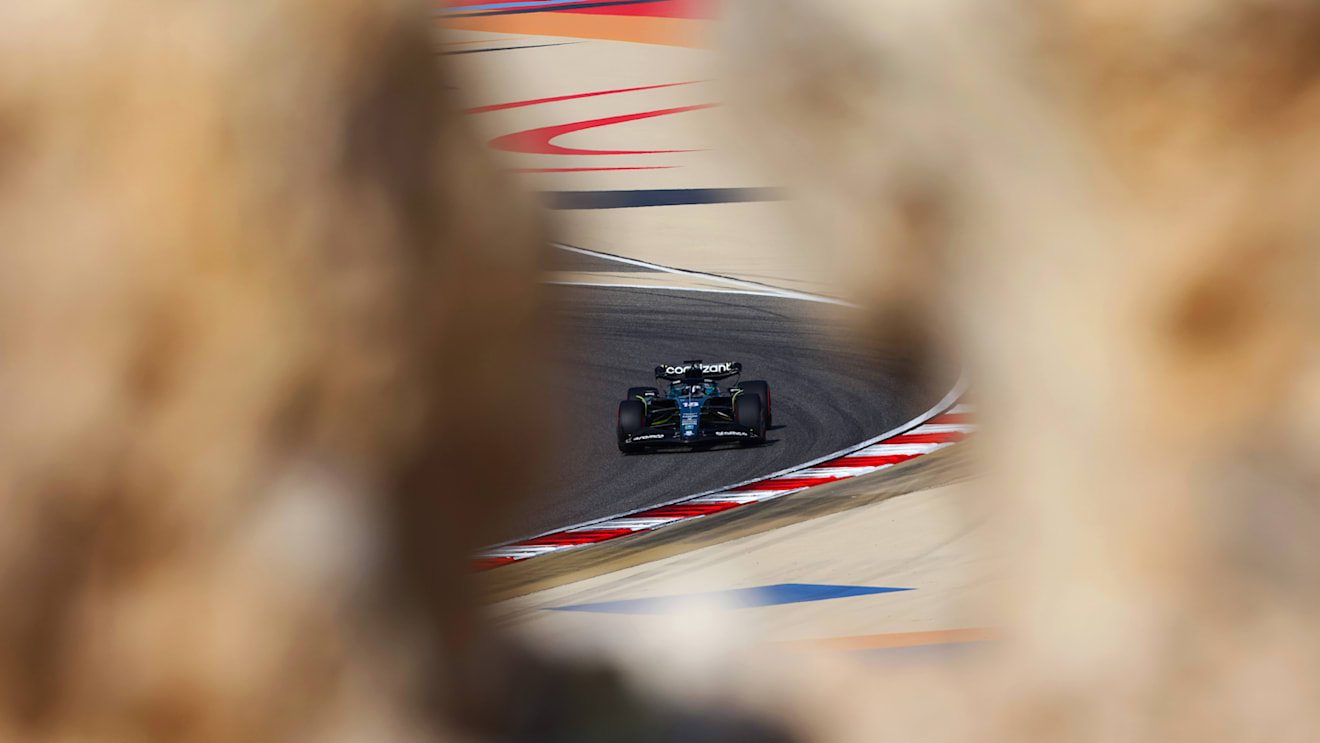 BAHRAIN, BAHRAIN - MARCH 04: Lance Stroll of Canada driving the (18) Aston Martin AMR23 Mercedes on track during final practice ahead of the F1 Grand Prix of Bahrain at Bahrain International Circuit on March 04, 2023 in Bahrain, Bahrain. (Photo by Dan Istitene - Formula 1/Formula 1 via Getty Images)