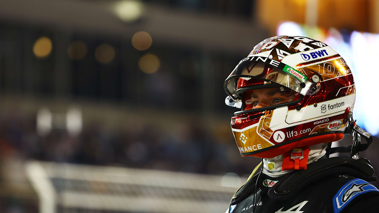 BAHRAIN, BAHRAIN - MARCH 04: 20th placed qualifier Pierre Gasly of France and Alpine F1 walks in the Pitlane during qualifying ahead of the F1 Grand Prix of Bahrain at Bahrain International Circuit on March 04, 2023 in Bahrain, Bahrain. (Photo by Mark Thompson/Getty Images)