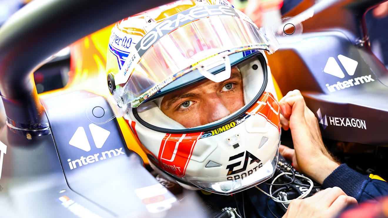 BAHRAIN, BAHRAIN - MARCH 04: Max Verstappen of the Netherlands and Oracle Red Bull Racing prepares to drive in the garage during qualifying ahead of the F1 Grand Prix of Bahrain at Bahrain International Circuit on March 04, 2023 in Bahrain, Bahrain. (Photo by Mark Thompson/Getty Images)