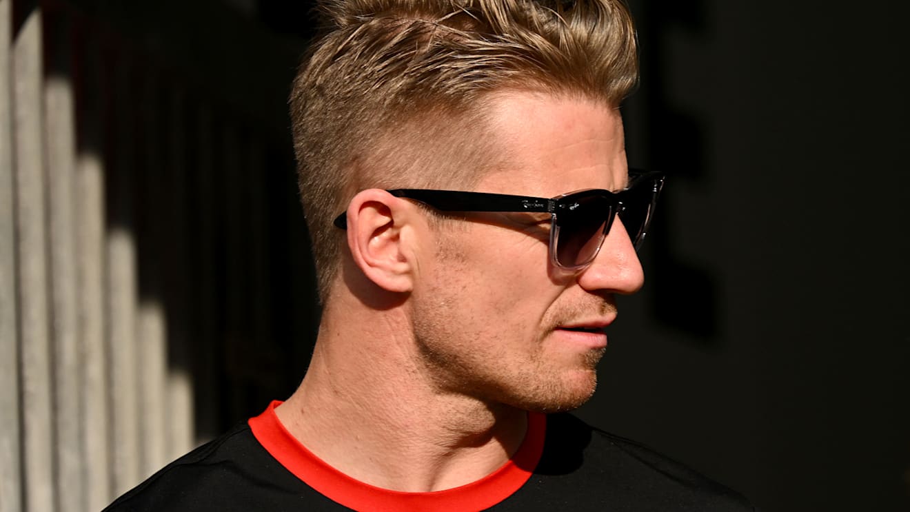 BAHRAIN, BAHRAIN - MARCH 05: Nico Hulkenberg of Germany and Haas F1 looks on prior to the F1 Grand Prix of Bahrain at Bahrain International Circuit on March 05, 2023 in Bahrain, Bahrain. (Photo by Clive Mason/Getty Images)