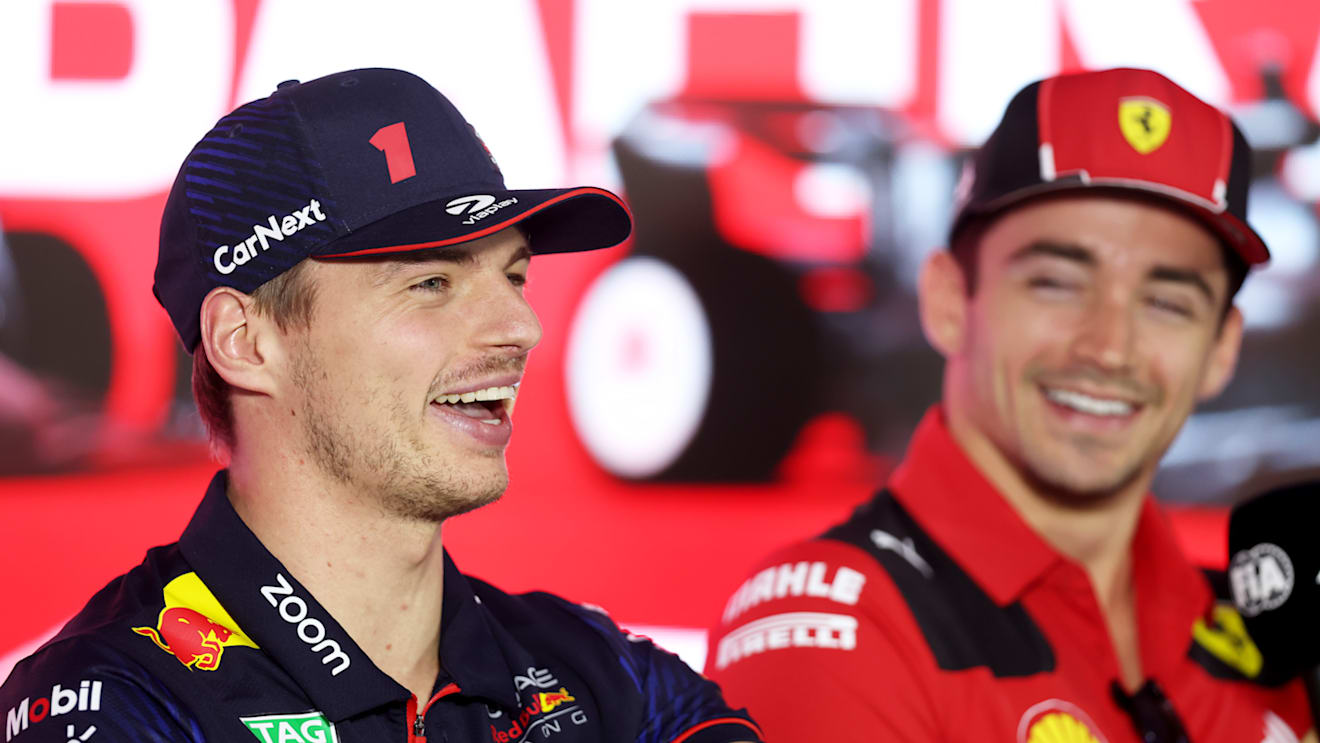 BAHRAIN, BAHRAIN - MARCH 02: Max Verstappen of the Netherlands and Oracle Red Bull Racing attends the Drivers Press Conference during previews ahead of the F1 Grand Prix of Bahrain at Bahrain International Circuit on March 02, 2023 in Bahrain, Bahrain. (Photo by Lars Baron/Getty Images)