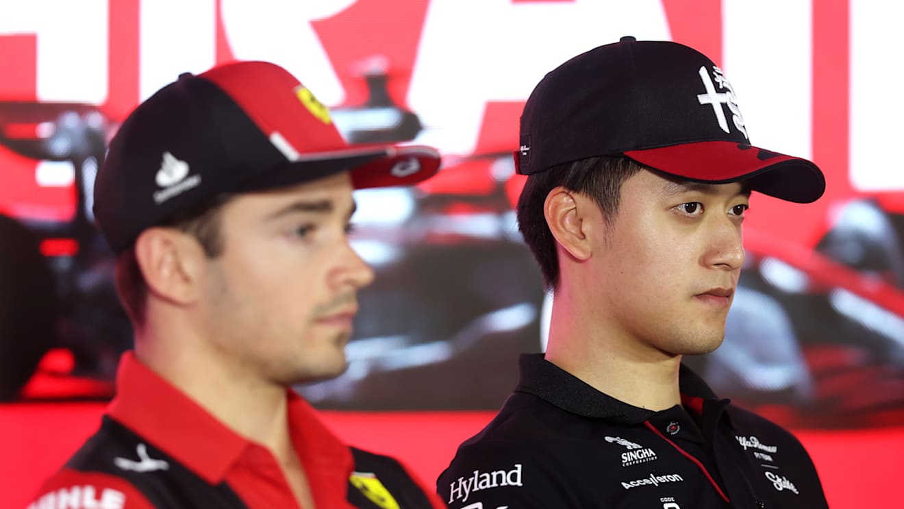 BAHRAIN, BAHRAIN - MARCH 02: Zhou Guanyu of China and Alfa Romeo F1 looks on in the Drivers Press Conference during previews ahead of the F1 Grand Prix of Bahrain at Bahrain International Circuit on March 02, 2023 in Bahrain, Bahrain. (Photo by Lars Baron/Getty Images)