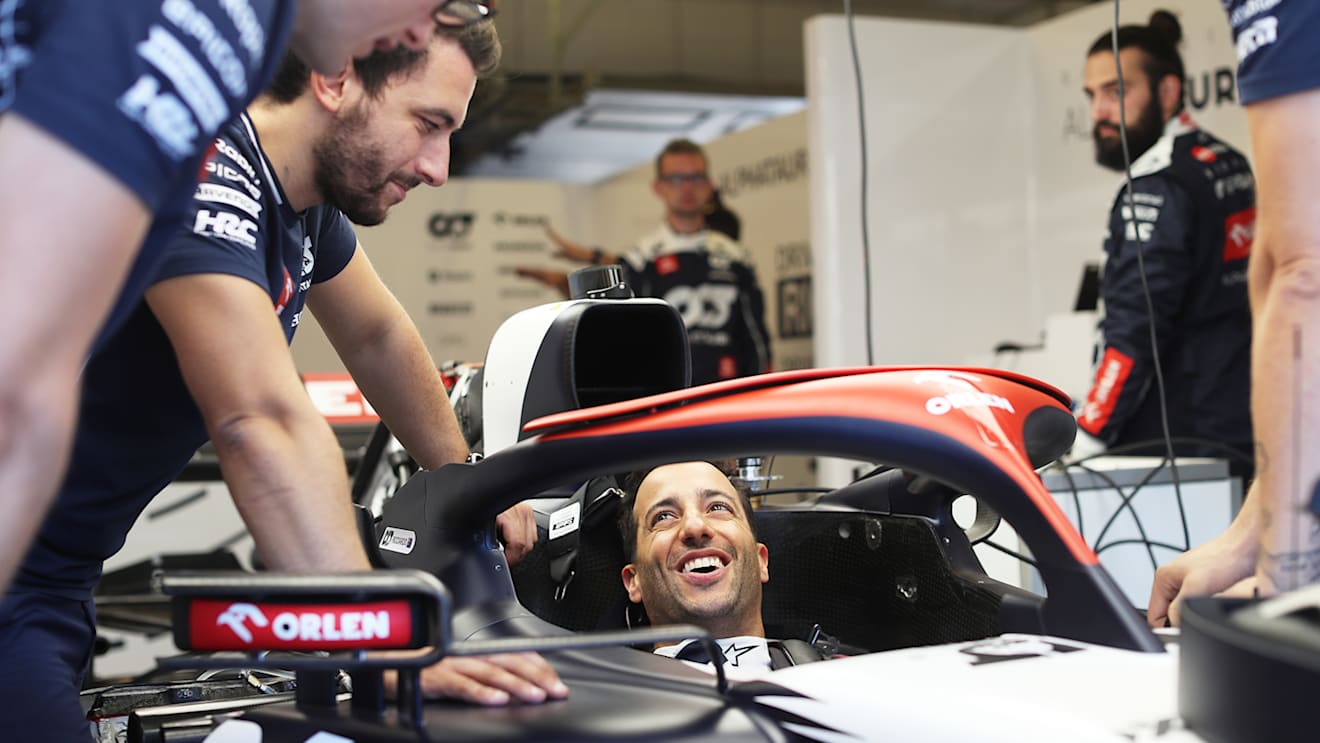 Ricciardo was back in the paddock as a full-time F1 driver on Thursday