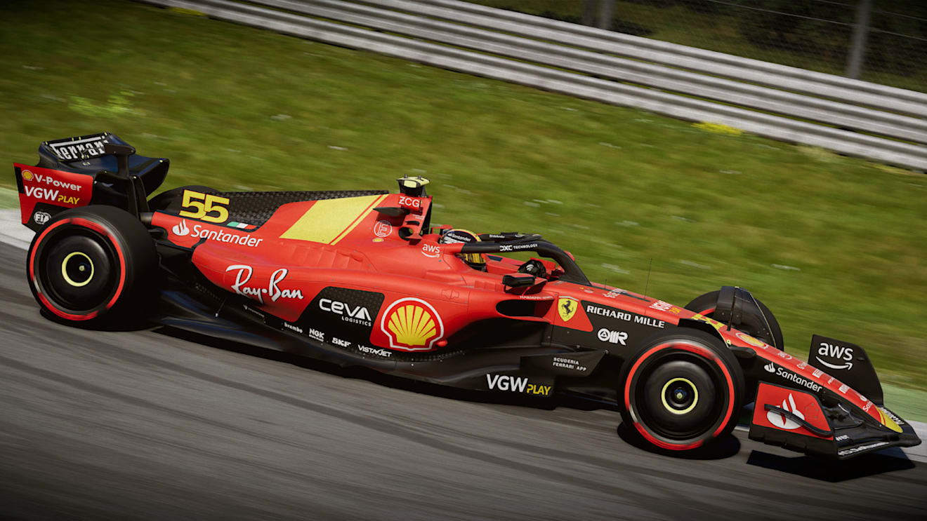 Ferrari will run a red, yellow and black livery scheme for their home race