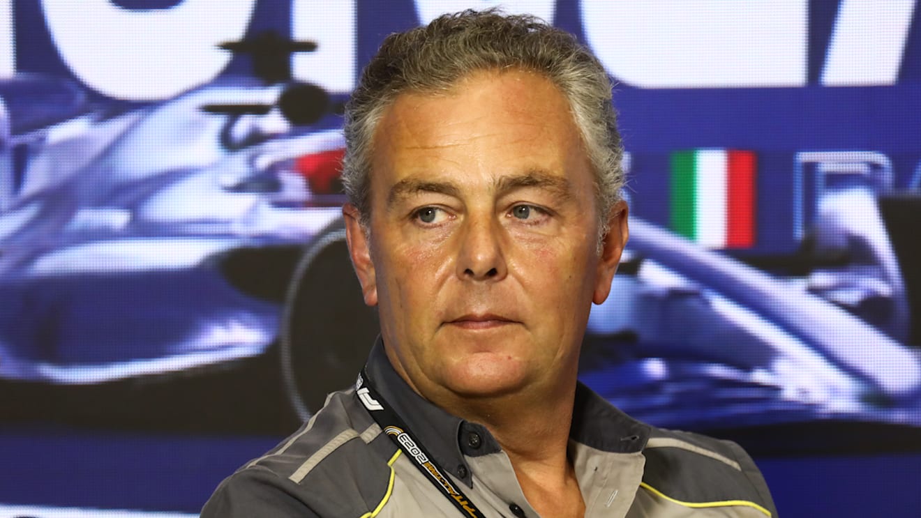 Mario Isola during press conference ahead of the Formula 1 Italian Grand Prix at Autodromo Nazionale di Monza in Monza, Italy on September 1, 2023. (Photo by Jakub Porzycki/NurPhoto via Getty Images)