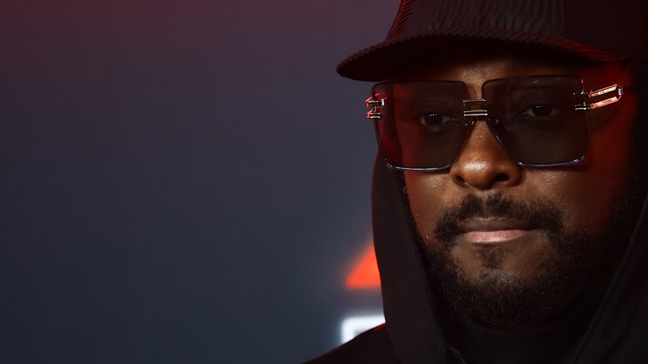 Will.i.am ahead of the Formula 1 Las Vegas Grand Prix at Las Vegas Strip Circuit in Las Vegas, United States on November 18, 2023. (Photo by Jakub Porzycki/NurPhoto via Getty Images)