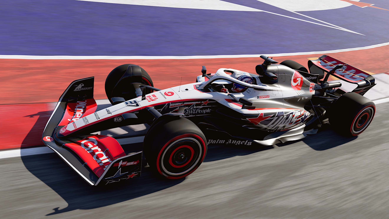Renders of Haas’s special livery for the 2023 United States Grand Prix