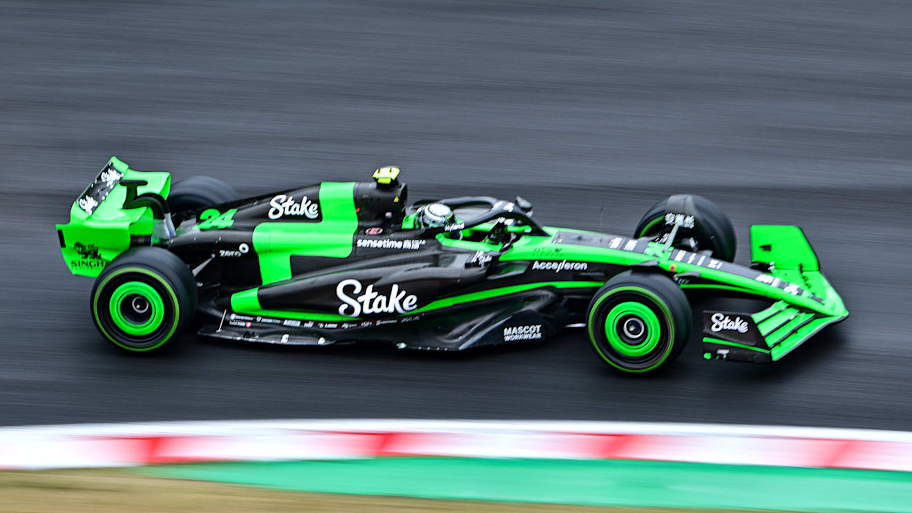 Kick Sauber's Chinese driver Zhou Guanyu drives during the second practice session ahead of the Formula One Japanese Grand Prix race at the Suzuka circuit in Suzuka, Mie prefecture on April 5, 2024. (Photo by Philip FONG / AFP) (Photo by PHILIP FONG/AFP via Getty Images)