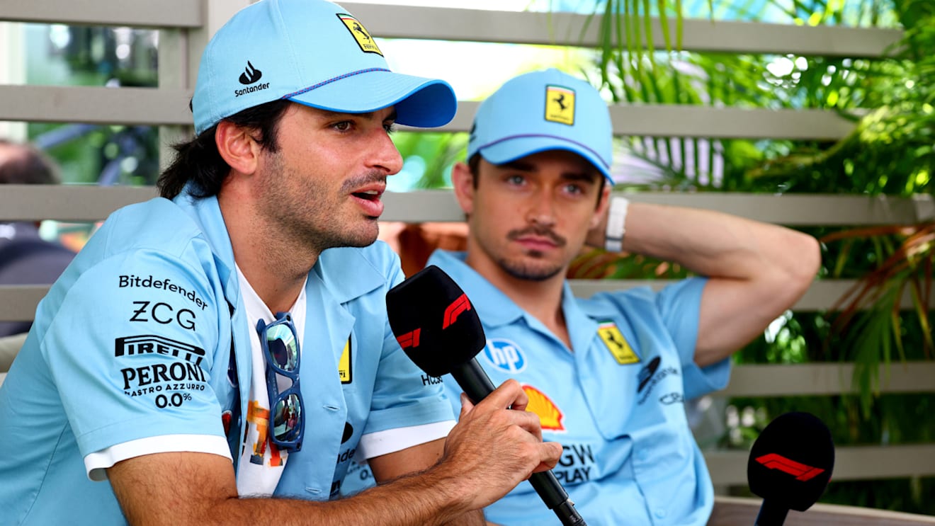 Carlos Sainz and Charles Leclerc also sported special blue kit throughout the weekend
