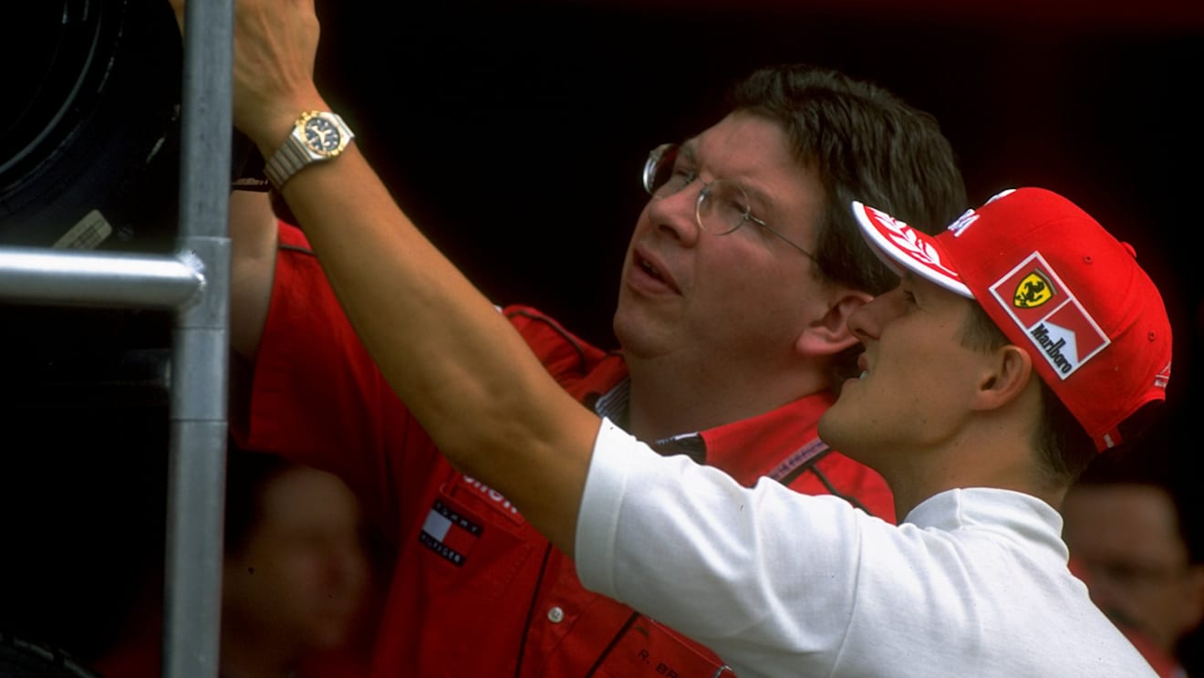 Meanwhile, Ferrari were forming a ‘dream team’ of their own, featuring Ross Brawn (left)