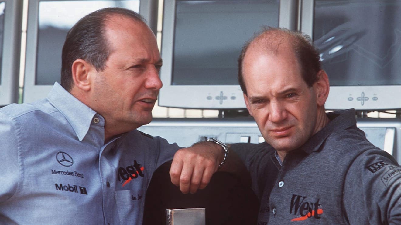 McLaren, led by Ron Dennis, had design guru Adrian Newey (right) at their disposal