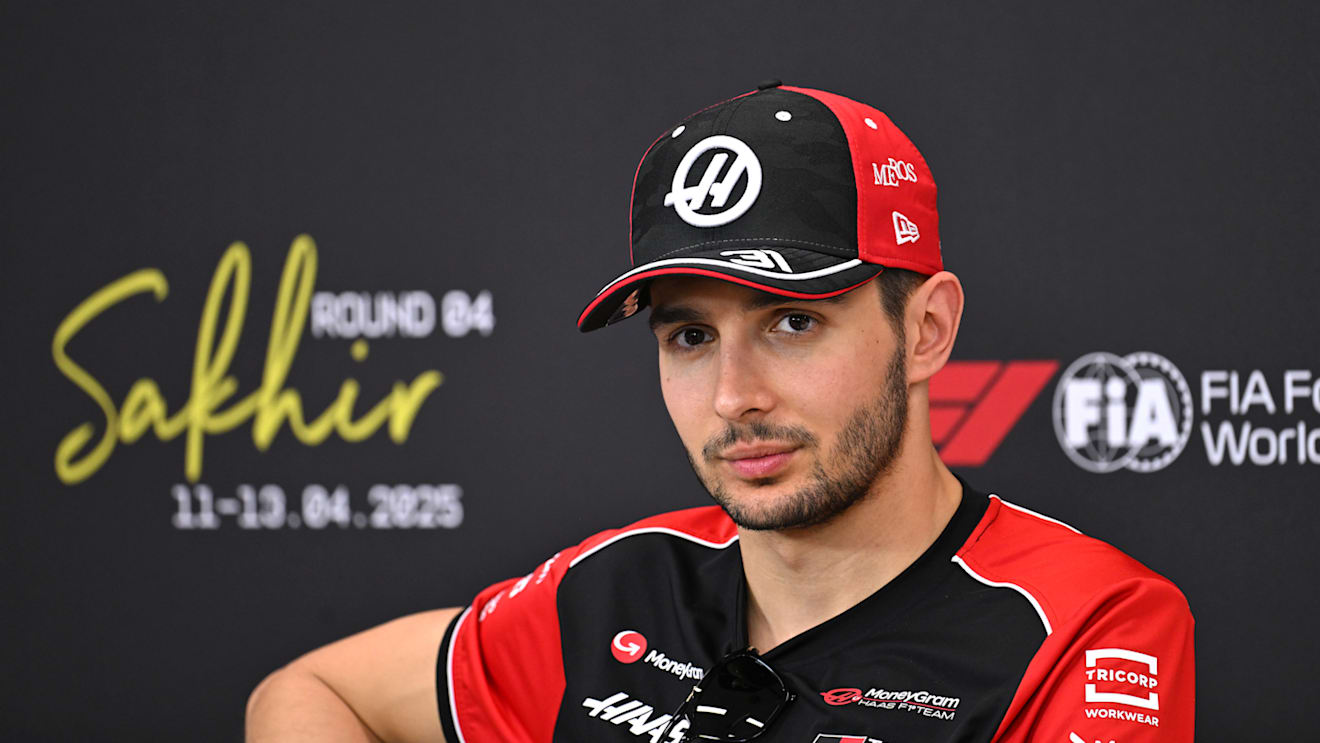 BAHRAIN, BAHRAIN - APRIL 10: Esteban Ocon of France and Haas F1 looks on in the Drivers Press Conference during previews ahead of the F1 Grand Prix of Bahrain at Bahrain International Circuit on April 10, 2025 in Bahrain, Bahrain. (Photo by Sam Bagnall/Sutton Images)