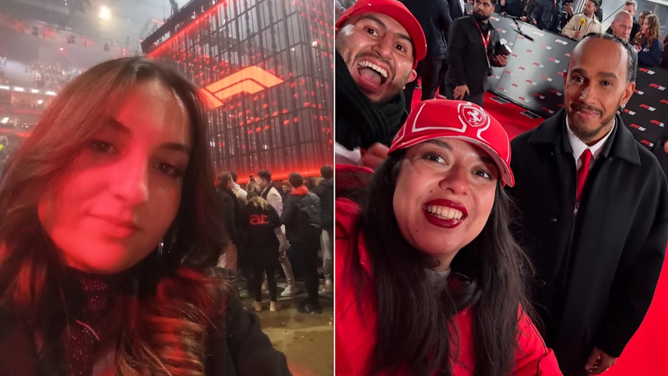 Adele (left) enjoyed her experience while Irving (right) got a snap with Lewis Hamilton