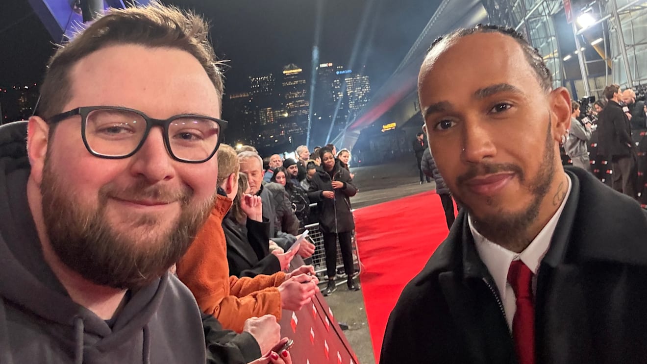 Alex was another to grab a picture with the new Ferrari driver