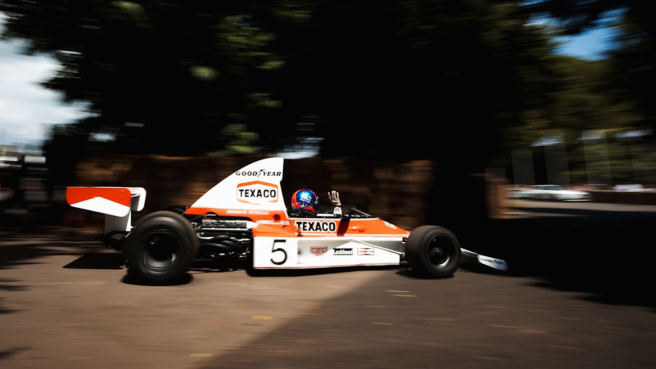 Fittipaldi wowed the Goodwood crowd when he drove his title-winning McLaren at the 2024 event