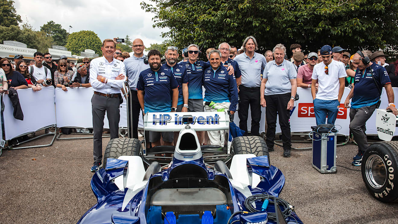 Brawn (left) was also present for the celebration at the Goodwood Festival of Speed © Williams Heritage