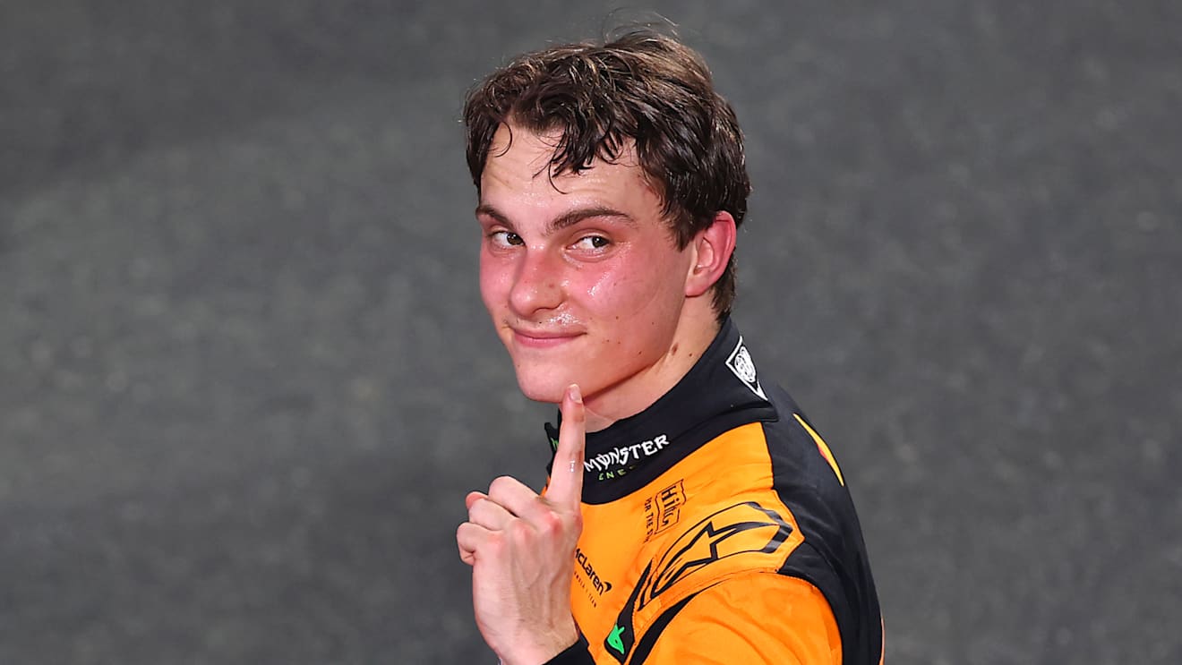 JEDDAH, SAUDI ARABIA - APRIL 20: Race winner Oscar Piastri of Australia and McLaren celebrates in parc ferme during the F1 Grand Prix of Saudi Arabia at Jeddah Corniche Circuit on April 20, 2025 in Jeddah, Saudi Arabia. (Photo by Lars Baron/LAT Images)
