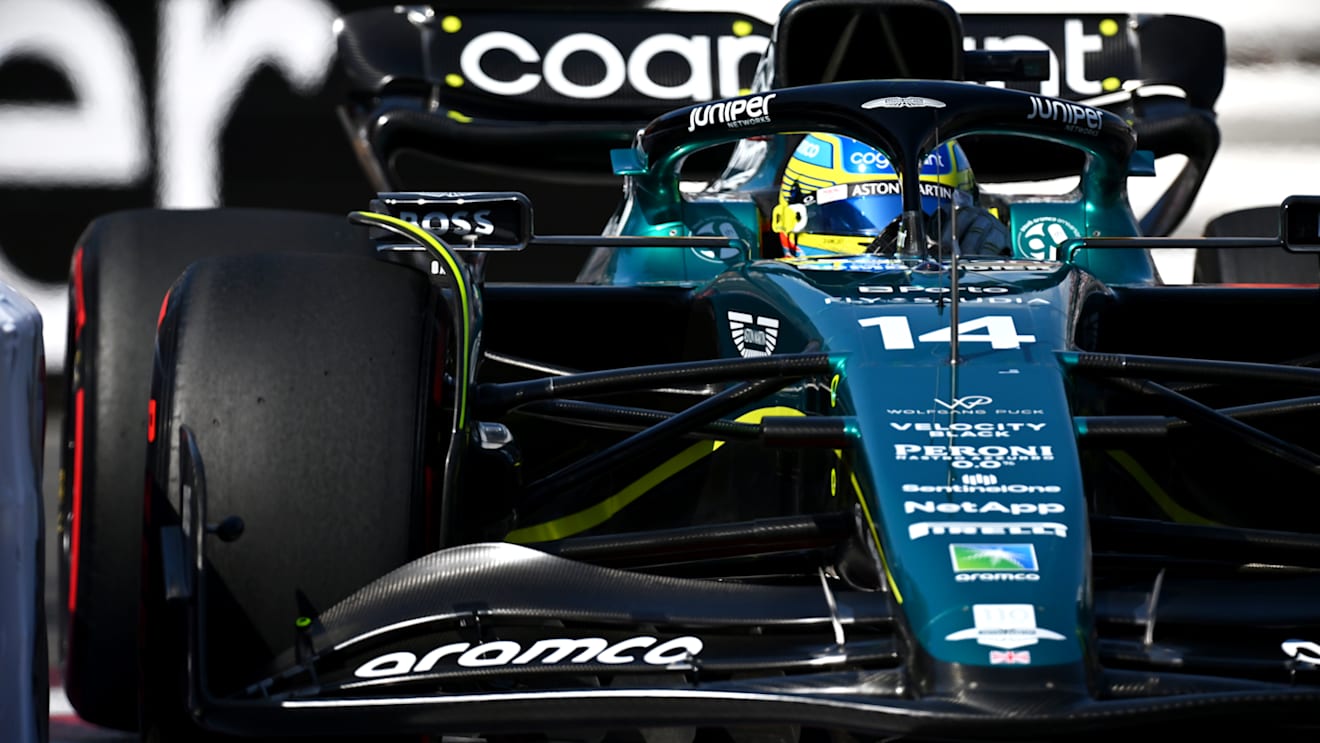 MONTE-CARLO, MONACO - MAY 27: Fernando Alonso of Spain driving the (14) Aston Martin AMR23 Mercedes on track during qualifying ahead of the F1 Grand Prix of Monaco at Circuit de Monaco on May 27, 2023 in Monte-Carlo, Monaco. (Photo by Dan Mullan/Getty Images)