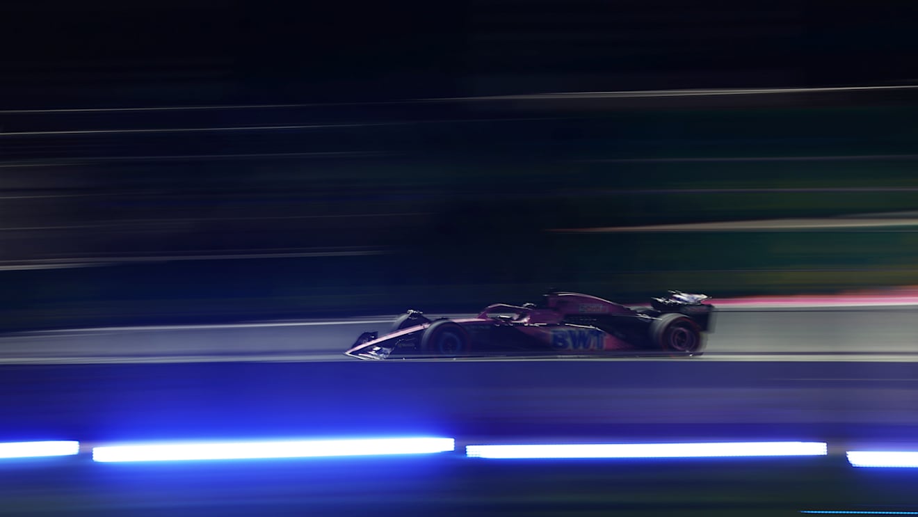 JEDDAH, SAUDI ARABIA - MARCH 17: Esteban Ocon of France driving the (31) Alpine F1 A523 Renault on track during practice ahead of the F1 Grand Prix of Saudi Arabia at Jeddah Corniche Circuit on March 17, 2023 in Jeddah, Saudi Arabia. (Photo by Bryn Lennon - Formula 1/Formula 1 via Getty Images)