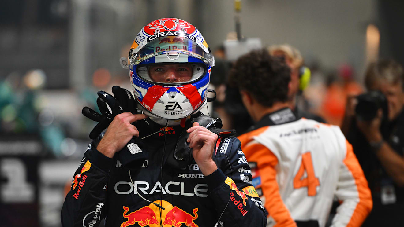 SINGAPORE, SINGAPORE - SEPTEMBER 21: Second placed qualifier Max Verstappen of the Netherlands and Oracle Red Bull Racing looks on in parc ferme during qualifying ahead of the F1 Grand Prix of Singapore at Marina Bay Street Circuit on September 21, 2024 in Singapore, Singapore. (Photo by Rudy Carezzevoli/Getty Images)