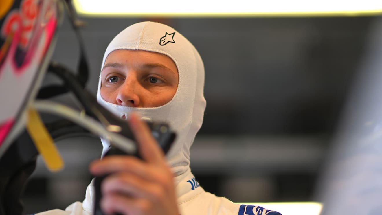 ABU DHABI, UNITED ARAB EMIRATES - DECEMBER 06: Liam Lawson of New Zealand and Visa Cash App RB prepares to drive in the garage during practice ahead of the F1 Grand Prix of Abu Dhabi at Yas Marina Circuit on December 06, 2024 in Abu Dhabi, United Arab Emirates. (Photo by Rudy Carezzevoli/Getty Images)