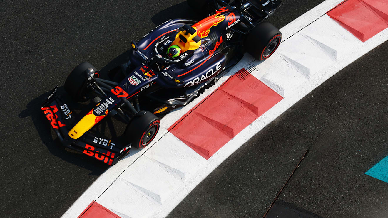 ABU DHABI, UNITED ARAB EMIRATES - DECEMBER 06: Isack Hadjar of France driving the (37) Oracle Red Bull Racing RB20 on track during practice ahead of the F1 Grand Prix of Abu Dhabi at Yas Marina Circuit on December 06, 2024 in Abu Dhabi, United Arab Emirates. (Photo by Mark Thompson/Getty Images)