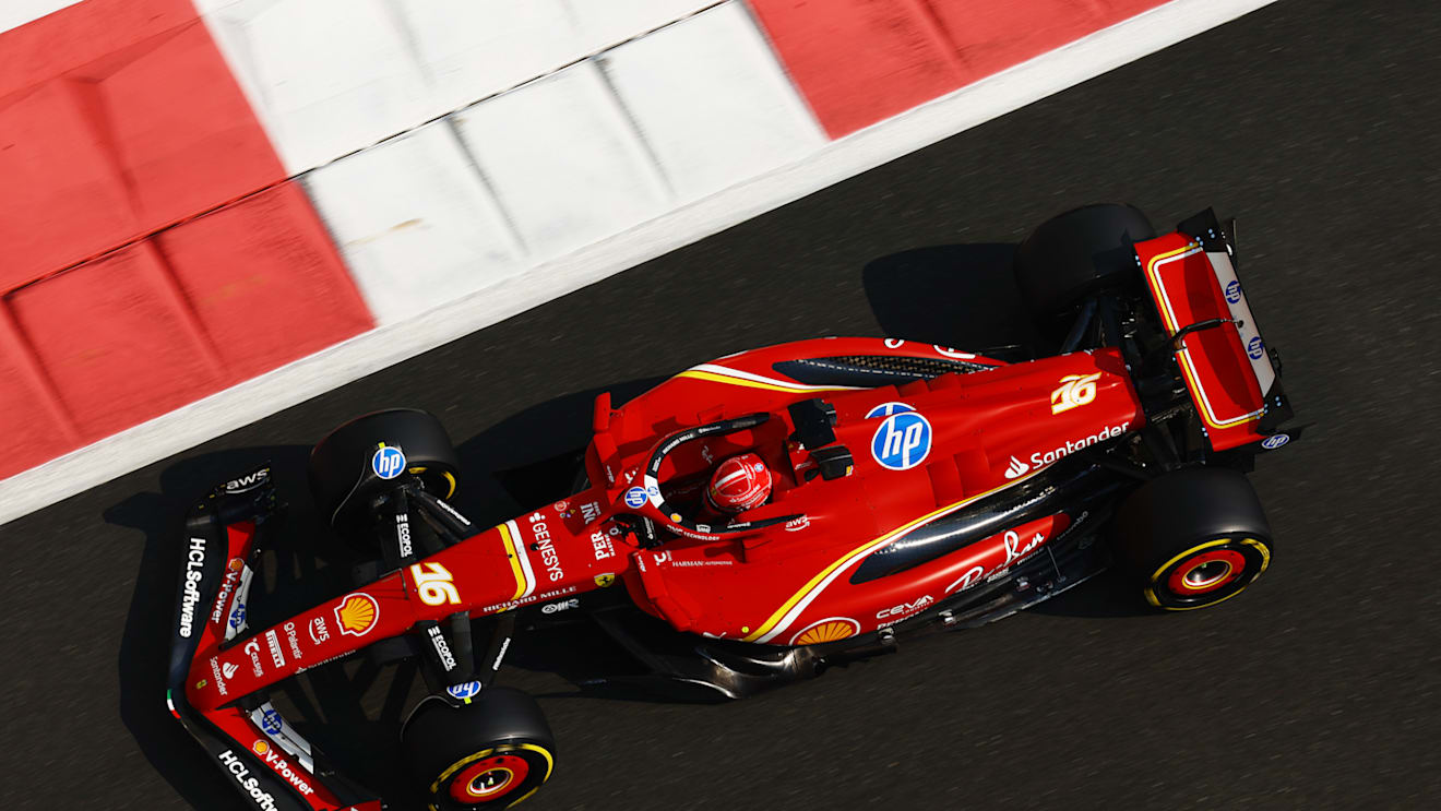 ABU DHABI, UNITED ARAB EMIRATES - DECEMBER 06: Charles Leclerc of Monaco driving the (16) Ferrari SF-24 on track during practice ahead of the F1 Grand Prix of Abu Dhabi at Yas Marina Circuit on December 06, 2024 in Abu Dhabi, United Arab Emirates. (Photo by Mark Thompson/Getty Images)