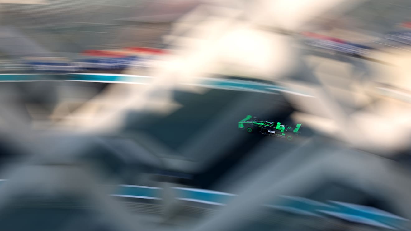 ABU DHABI, UNITED ARAB EMIRATES - DECEMBER 06: Valtteri Bottas of Finland driving the (77) Kick Sauber C44 Ferrari on track during practice ahead of the F1 Grand Prix of Abu Dhabi at Yas Marina Circuit on December 06, 2024 in Abu Dhabi, United Arab Emirates. (Photo by Mark Thompson/Getty Images)