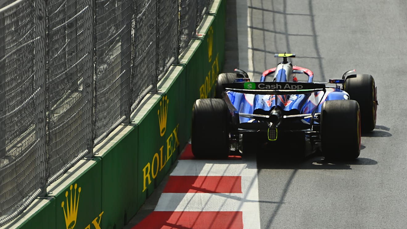 BAKU, AZERBAIJAN - SEPTEMBER 13: Yuki Tsunoda of Japan driving the (22) Visa Cash App RB VCARB 01 on track during practice ahead of the F1 Grand Prix of Azerbaijan at Baku City Circuit on September 13, 2024 in Baku, Azerbaijan. (Photo by James Sutton/Getty Images)