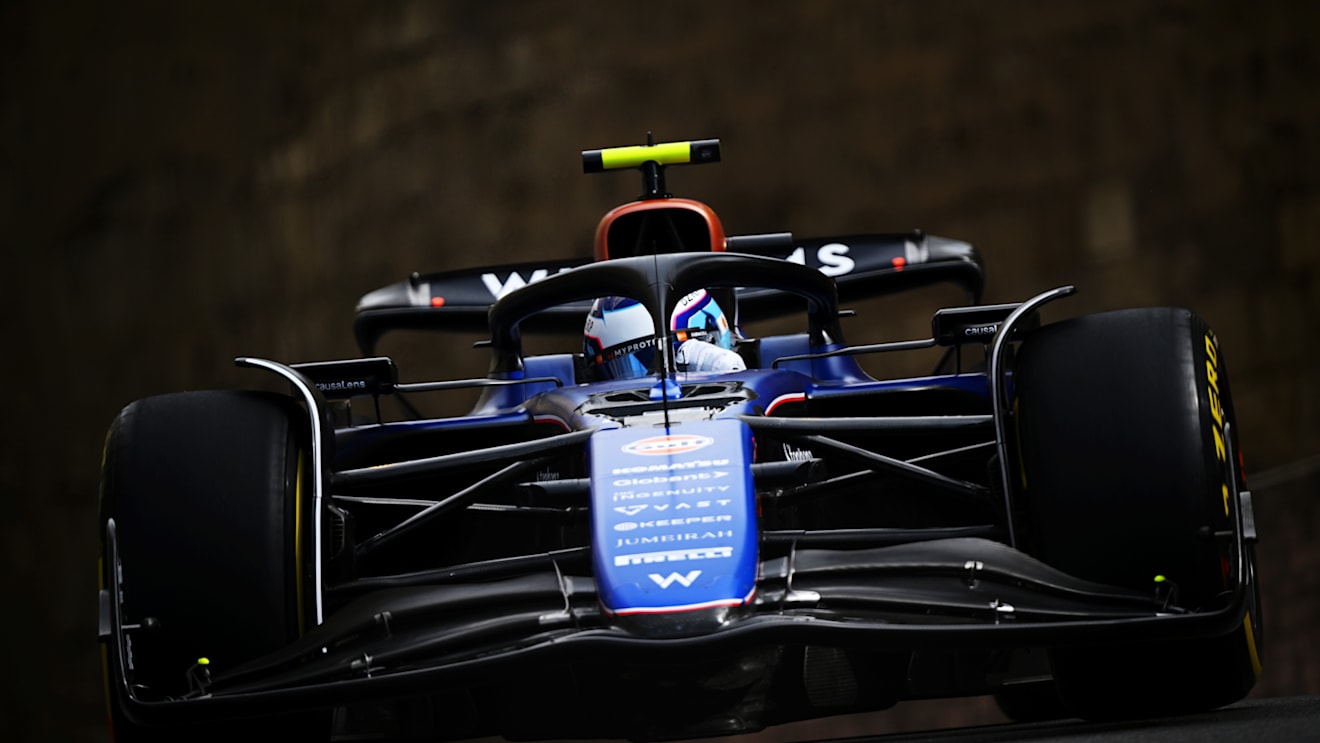 BAKU, AZERBAIJAN - SEPTEMBER 13: Franco Colapinto of Argentina driving the (43) Williams FW46 Mercedes on track during practice ahead of the F1 Grand Prix of Azerbaijan at Baku City Circuit on September 13, 2024 in Baku, Azerbaijan. (Photo by Clive Mason/Getty Images)