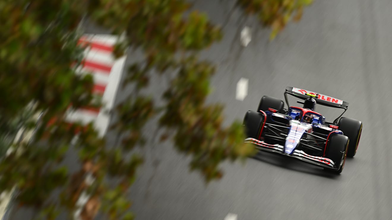 BAKU, AZERBAIJAN - SEPTEMBER 14: Yuki Tsunoda of Japan driving the (22) Visa Cash App RB VCARB 01 on track during final practice ahead of the F1 Grand Prix of Azerbaijan at Baku City Circuit on September 14, 2024 in Baku, Azerbaijan. (Photo by Clive Mason/Getty Images)