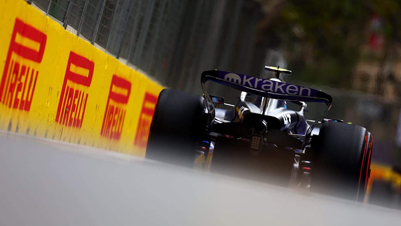 BAKU, AZERBAIJAN - SEPTEMBER 14: Franco Colapinto of Argentina driving the (43) Williams FW46 Mercedes on track during final practice ahead of the F1 Grand Prix of Azerbaijan at Baku City Circuit on September 14, 2024 in Baku, Azerbaijan. (Photo by Clive Rose - Formula 1/Formula 1 via Getty Images)