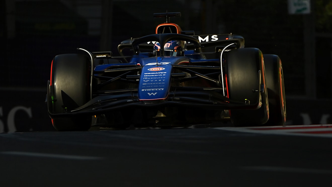 BAKU, AZERBAIJAN - SEPTEMBER 14: Alexander Albon of Thailand driving the (23) Williams FW46 Mercedes on track during qualifying ahead of the F1 Grand Prix of Azerbaijan at Baku City Circuit on September 14, 2024 in Baku, Azerbaijan. (Photo by James Sutton/Getty Images)
