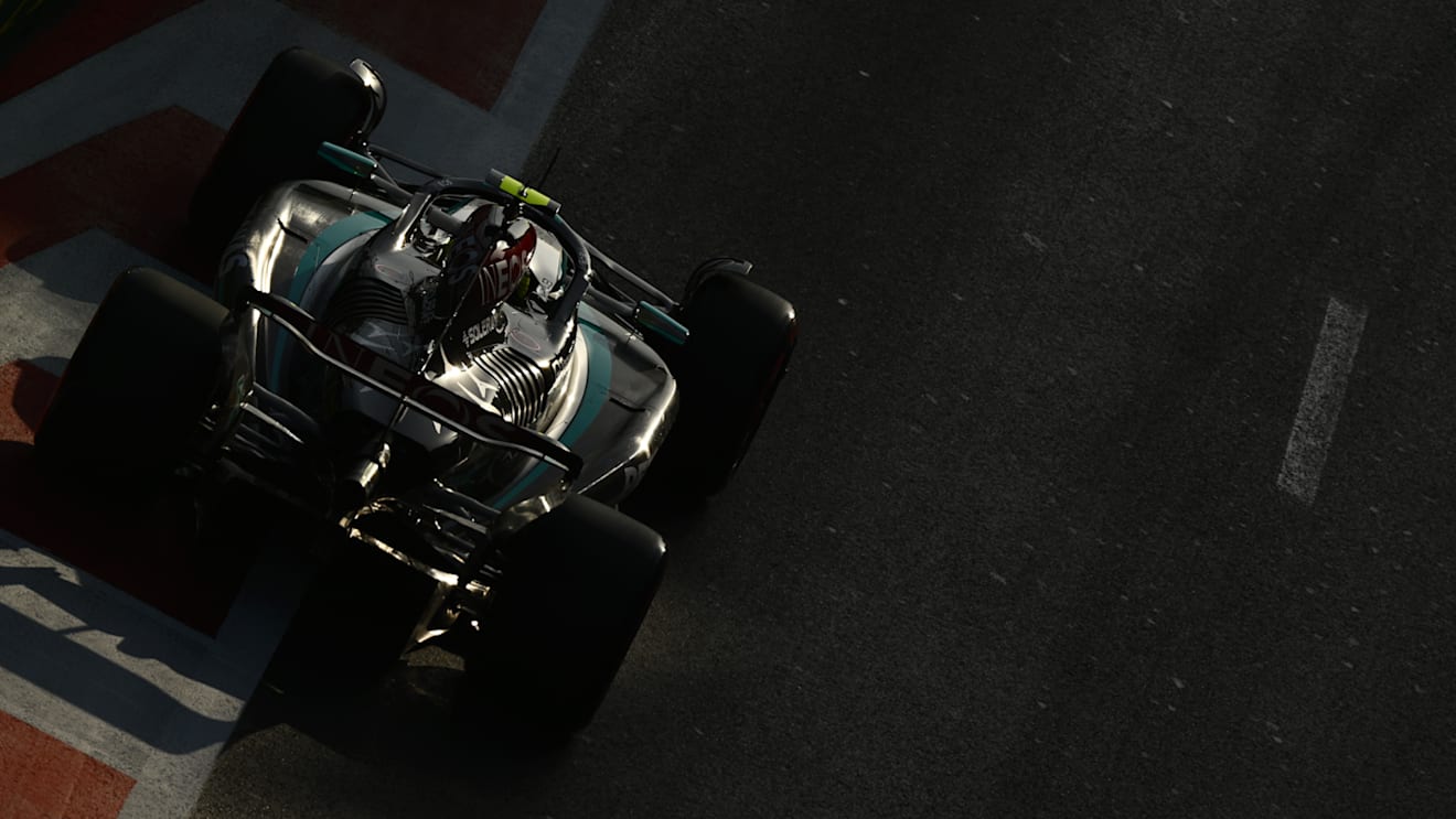 BAKU, AZERBAIJAN - SEPTEMBER 14: Lewis Hamilton of Great Britain driving the (44) Mercedes AMG Petronas F1 Team W15 on track during qualifying ahead of the F1 Grand Prix of Azerbaijan at Baku City Circuit on September 14, 2024 in Baku, Azerbaijan. (Photo by Clive Mason/Getty Images)