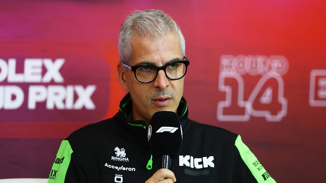 SPA, BELGIUM - JULY 26: Alessandro Alunni Bravi, Team Representative of Stake F1 Team Kick Sauber attends the Team Principals Press Conference during practice ahead of the F1 Grand Prix of Belgium at Circuit de Spa-Francorchamps on July 26, 2024 in Spa, Belgium. (Photo by Bryn Lennon/Getty Images)