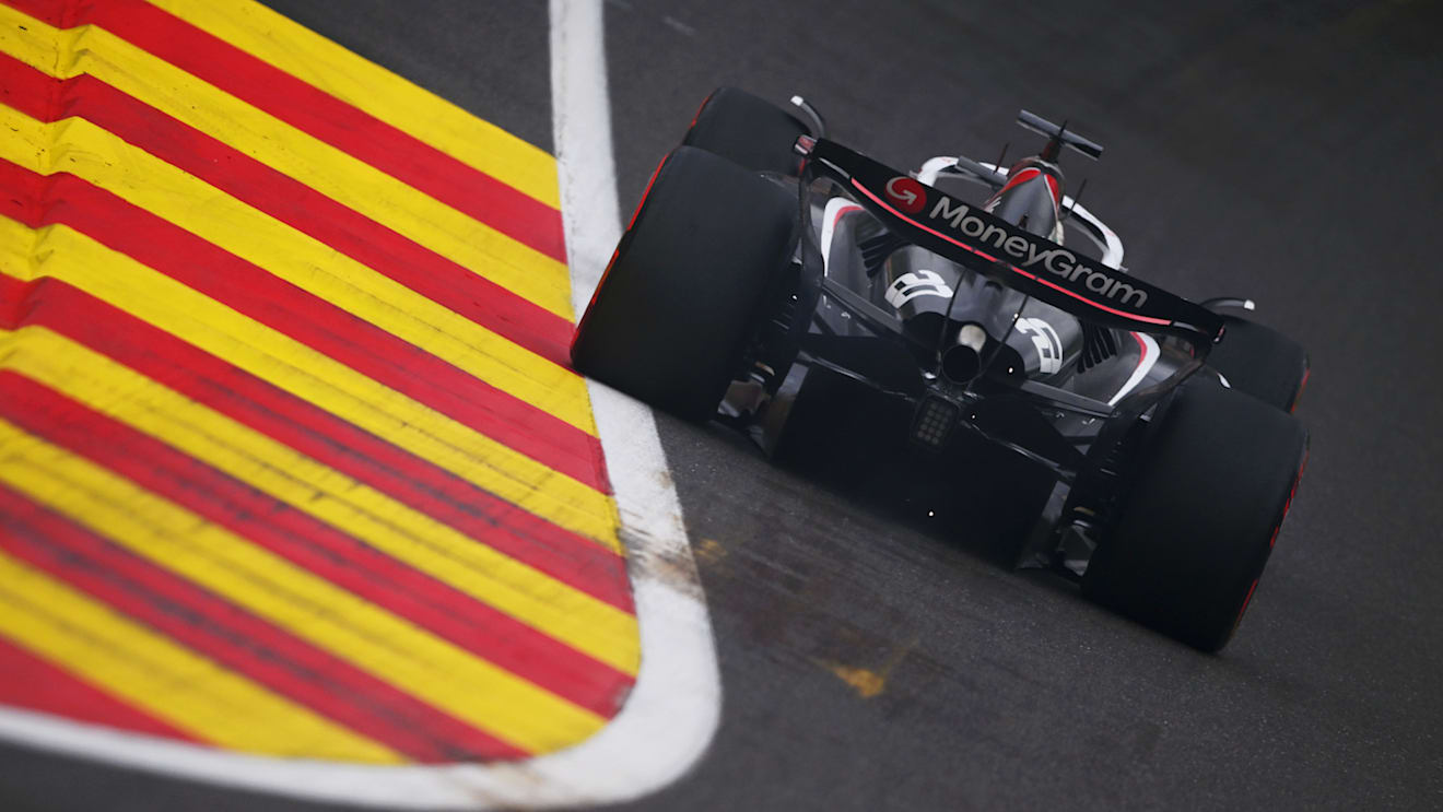 SPA, BELGIUM - JULY 26: Kevin Magnussen of Denmark driving the (20) Haas F1 VF-24 Ferrari on track during practice ahead of the F1 Grand Prix of Belgium at Circuit de Spa-Francorchamps on July 26, 2024 in Spa, Belgium. (Photo by Rudy Carezzevoli/Getty Images)
