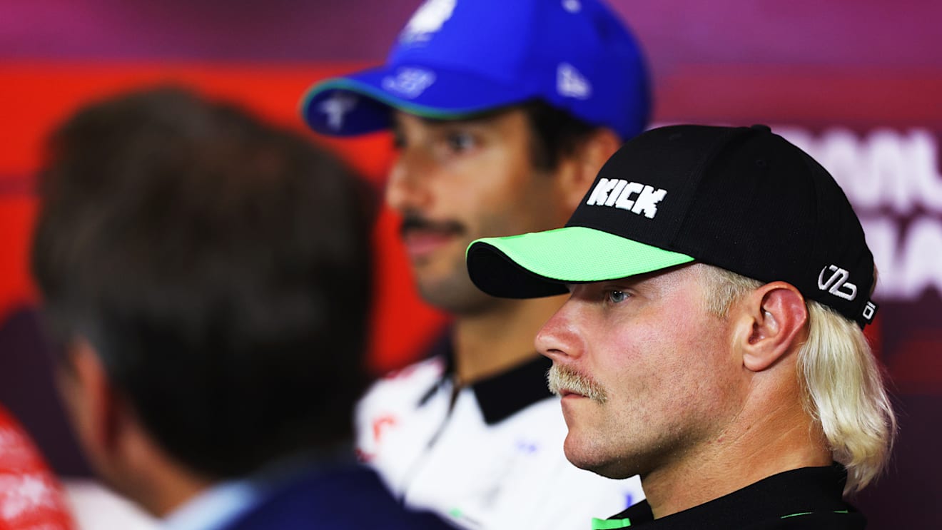 SPA, BELGIUM - JULY 25: Valtteri Bottas of Finland and Stake F1 Team Kick Sauber attends the Drivers Press Conference during previews ahead of the F1 Grand Prix of Belgium at Circuit de Spa-Francorchamps on July 25, 2024 in Spa, Belgium. (Photo by Dean Mouhtaropoulos/Getty Images)