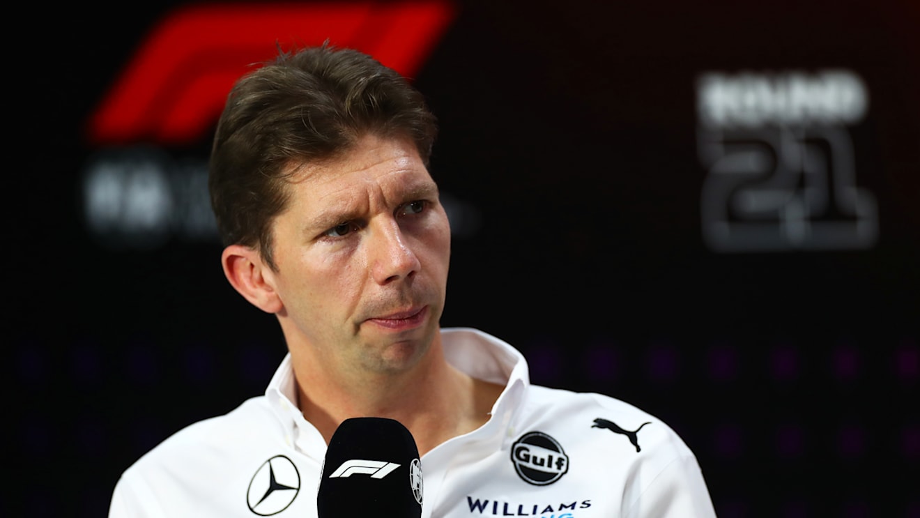 SAO PAULO, BRAZIL - NOVEMBER 01: James Vowles, Team Principal of Williams attends the press conference after practice ahead of the F1 Grand Prix of Brazil at Autodromo Jose Carlos Pace on November 01, 2024 in Sao Paulo, Brazil. (Photo by Peter Fox/Getty Images)
