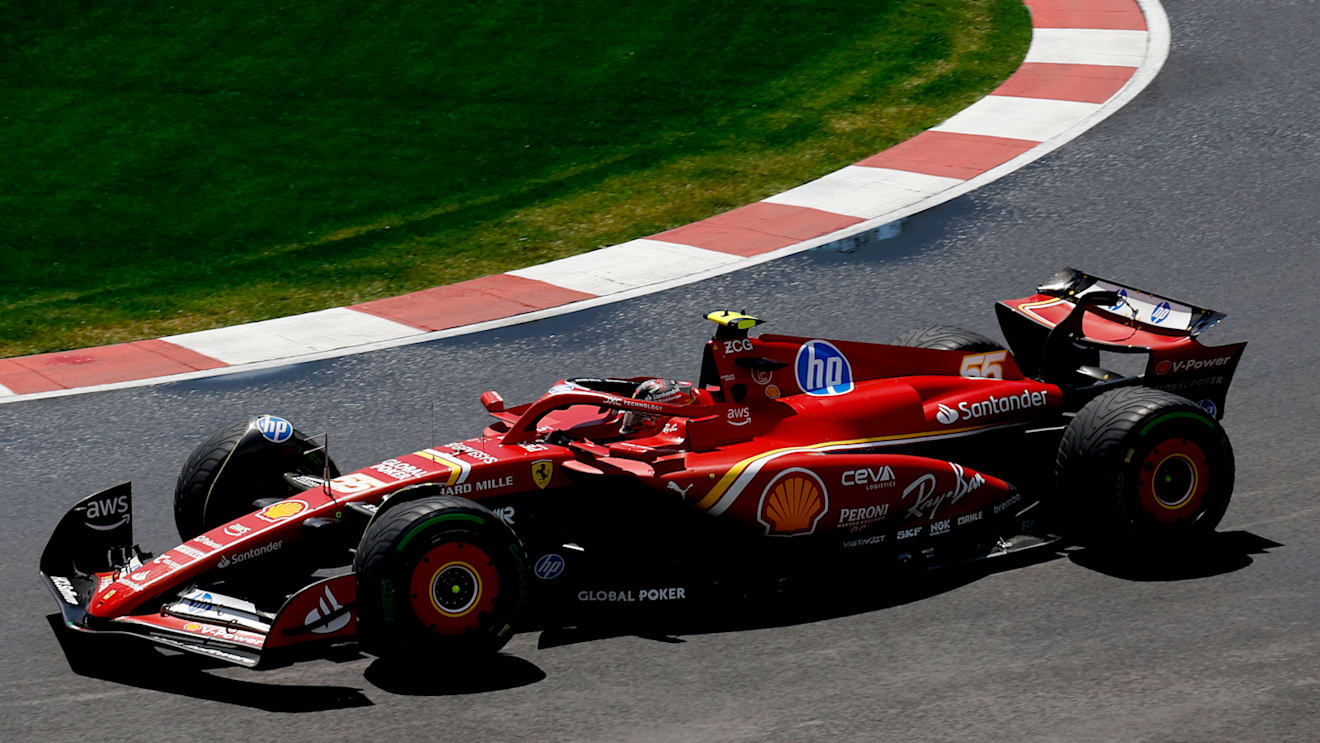 MONTREAL, QUEBEC - JUNE 07: Carlos Sainz of Spain driving (55) the Ferrari SF-24 on track during practice ahead of the F1 Grand Prix of Canada at Circuit Gilles Villeneuve on June 07, 2024 in Montreal, Quebec. (Photo by Chris Graythen/Getty Images)